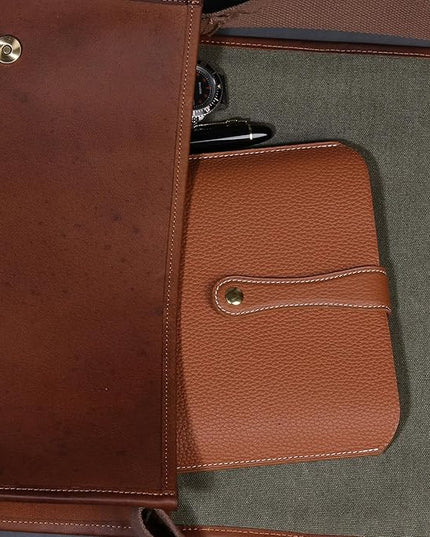 Genuine Leather Laptop Sleeve 13 Inch, Precisely Compatible with MacBook Pro M2 2022 M1 2020-2016 & Mac Air M3 2024 M2 2022 M1 2020,IPad Pro 12.9/Air13/,can be Placed with Magic Keyboard