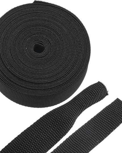 MECCANIXITY Braided Cable Sleeves Heat Shrinkable Fabric Sleeving, 7/8" 26ft Black 2:1 Ratio Heat Shrinkable Cord Protector for Harness Cable, Network Cable Protection, Cable Management