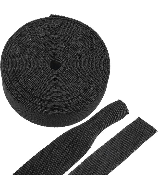 MECCANIXITY Braided Cable Sleeves Heat Shrinkable Fabric Sleeving, 7/8" 26ft Black 2:1 Ratio Heat Shrinkable Cord Protector for Harness Cable, Network Cable Protection, Cable Management