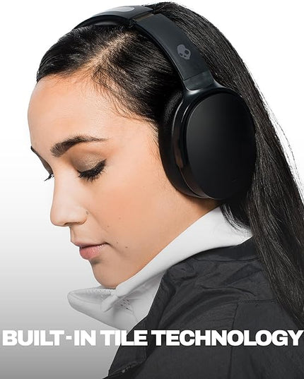 Skullcandy Hesh ANC Wireless Over-Ear Bluetooth Headphones, Active Noise Cancelling, Up to 22 Hrs Battery, Foldable Lightweight Design, Microphone for iPhone Android - True Black