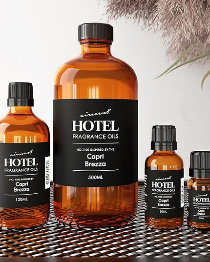 AirScent Capri Brezza Diffuser Oil No. 1100 - Volcano-Inspired Premium Fragrance Oil for Ultrasonic and Waterless Diffusers and Crafting - 500 ml, 16.9 fl oz Glass Bottle