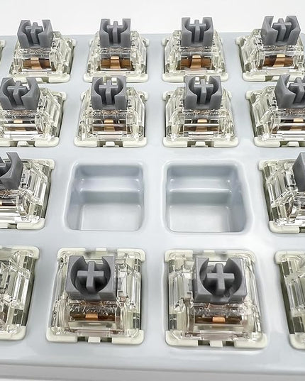 Gateron G Pro 3.0 Silver Keyboard Switches,Pre-lubed Linear 3-pin RGB for Gaming Mechanical Keyboard(Silver,45PCS)
