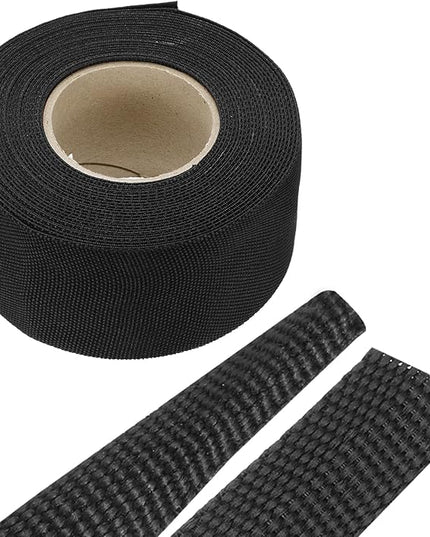 MECCANIXITY Braided Cable Sleeves Heat Shrinkable Fabric Sleeving, 1 9/16" 26ft Black 2:1 Ratio Heat Shrinkable Cord Protector for Harness Cable, Network Cable Protection, Cable Management