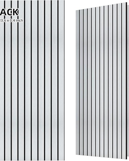 TO-TH Wood-Look Acoustic Panel, 4 Pack 47.2” x 23.6” Soundproof Wall Panels, Decorative Sound Absorbers Large Acoustic Panels for Home, Office, Basement, White Oak