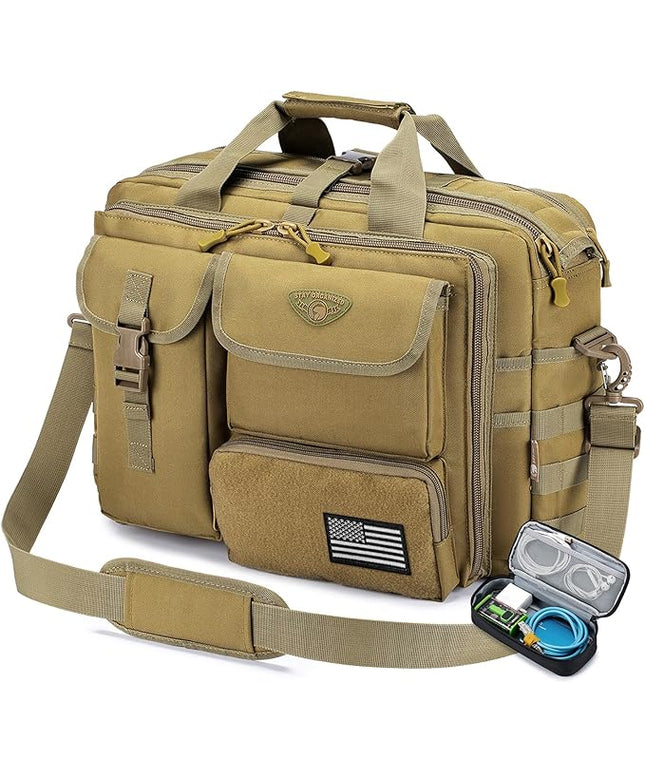 Stypos Tactical Laptop Bag for Men,14inch/15.6inch/17.3inch Messenger Bag Military Shoulder Bag,Flight Work Bags for Pilots