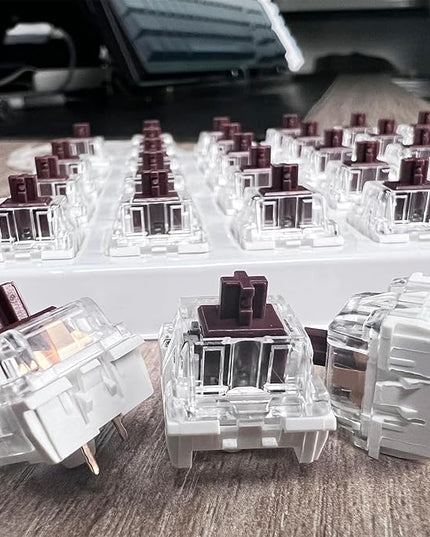 Mechanical Gaming Keyboard Brown Switches,3 Pin 50gf RGB SMT Tactile Switch,Dustproof and Waterproof Switch (Brown,108PCS)
