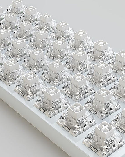 Kailh Box White Mechanical Keyboard Switches,3-Pin 45gf Clicky/Speed Typing/Gaming/Waterproof Switches(108Pcs,Kailh Box White)