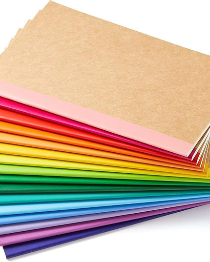 feela 16 Pack Composition Notebooks Bulk, Kraft Cover Lined Blank College Ruled Composition Travel Journals with Rainbow Spines For Women Students Business, 60 Pages, 8.3”x 5.5”, A5, 16 Colors