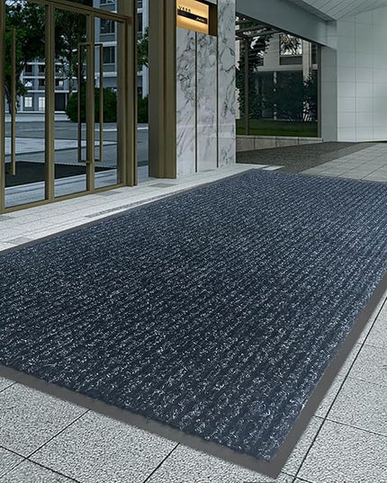 Front Door Mat,3'x10'Indoor Outdoor Door Mat,Heavy Duty Durable Welcome,Commercial Floor Mats Inside Outside Entrance, Waterproof All-Season, All-Weather Non Slip Backing Doormat for Entryway,Black