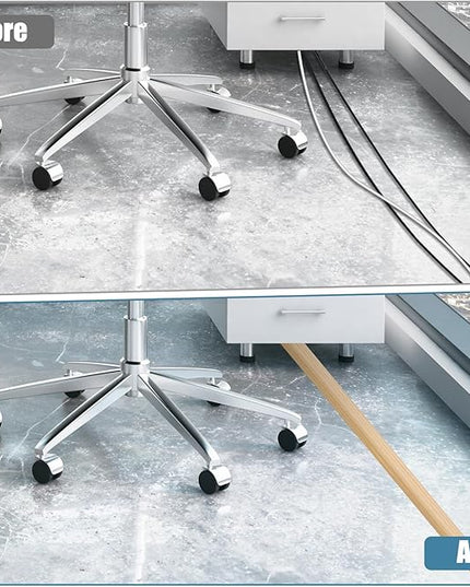 Floor Cord Covers for Wires 3.3FT Cable Hider Wire Cover Self Adhesive Cord Hider Floor for Offices, Homes, Workshops, Warehouses Cable Cavity 0.39" W x 0.27" H