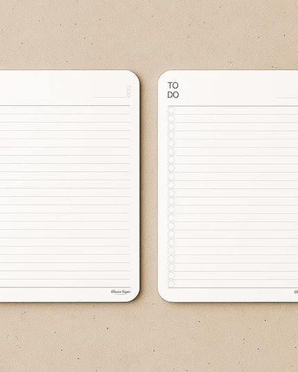 To Do List Notepad – (2 Pack, 50 Sheets Each) A5 Size (8.3"x5.8") Premium Thick Paper With Cardboard Back Support, Undated Daily Planner Notepad, Daily To Do List Notebook, Ruled Pages, Checkboxes, Deadline Column.