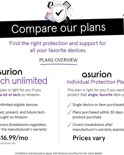 ASURION 3 Year Electronics Protection Plan ($175 - $199.99)