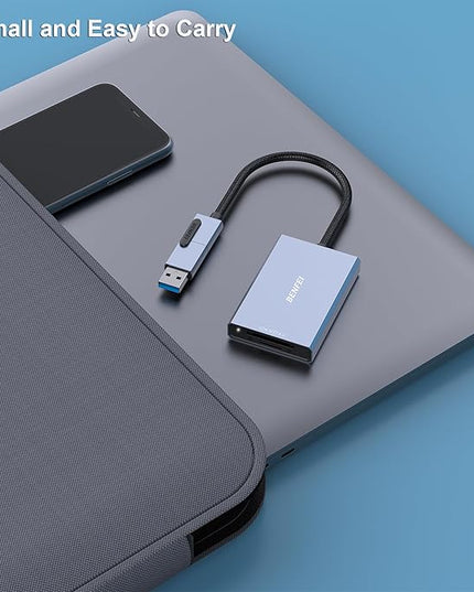 BENFEI SD 4.0 Card Reader, USB-C/USB-A 2-in-1 Memory Card Reader, for SDXC, SDHC, SD, MMC, RS-MMC, Micro SDXC, Micro SD, Micro SDHC Card, UHS-II, and UHS-I Cards