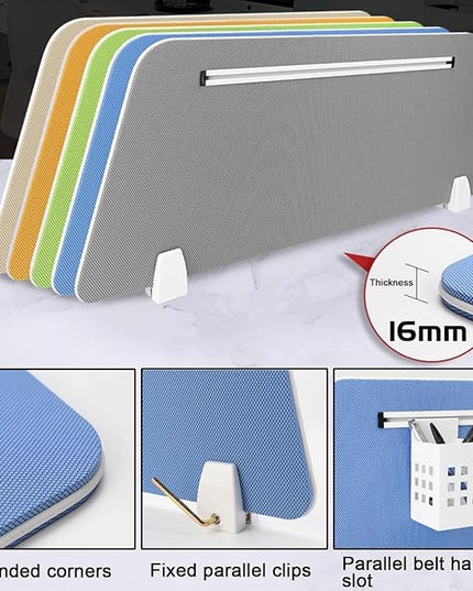 Acoustic Desk Divider - Portable Privacy Panels for Desk, Soundproof Partition for Home Office, Study Table, Workplace, Students - Enhance Focus and Productivity
