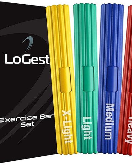 Logest Twist Hand Exerciser Bars for Physical Therapy - Relieves Tendonitis Pain & Improve Grip Strength - Tennis Elbow, Golfer's Elbow, Tendonitis, Wrist, Forearms Pain Relief Hand Therapy Bar