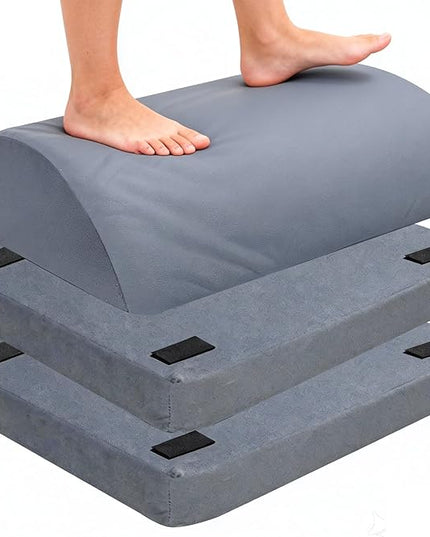Office Foot Rest Under Desk, Adjustable Height Ergonomic Foot Stool for Comfort and Circulation, Memory Foam Footrest for Home and Work, Grey