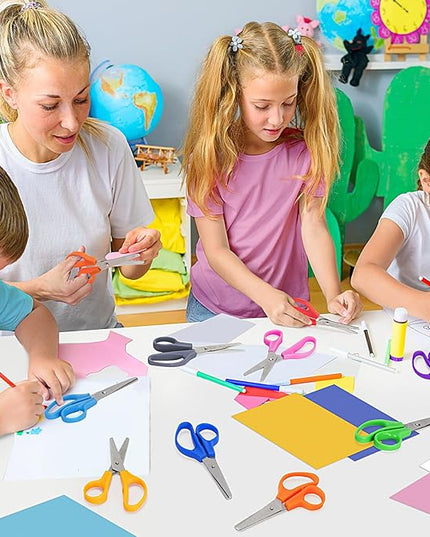 Toidgy 180 Packs Kids Scissors, 5 Inch Scissors Bulk for School, Blunt Tip Scissors for Kids Student Teacher, Safety Scissors for Preschool Classroom Office Home, School Supplies Craft Cutting Paper