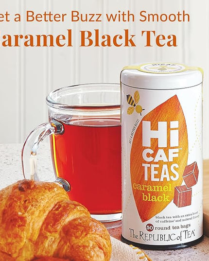 The Republic of Tea — HiCAF Caramel Black Tea, 50 Tea Bags, High in Caffeine