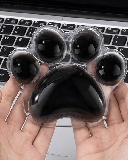 Black Cat Paw Wrist Rest Pad for Mouse Ergonomic, Cute Silicone Wrist Rest Support Cushion Pad Comfort Soft Hand Pain Relief Pad for Home Laptop&Computer