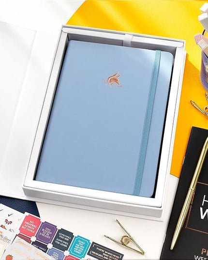 Clever Fox Planner Premium Edition – Undated Luxurious Weekly & Monthly Planner to Increase Productivity and Hit Your Goals – Organizer – Start Anytime, A5, Lasts 1 Year, Light Blue (Weekly)