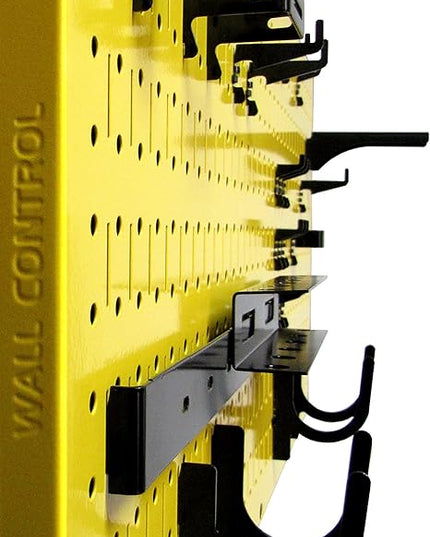 Wall Control Pegboard Value Pack - (3) Pack of Wall Control 16-Inch Tall x 32-Inch Wide Horizontal Yellow Metal Wallboards for Home & Garage Tool Storage Organization (Yellow Pegboard)
