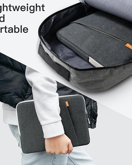 JETech Laptop Sleeve for 13-14Inch MacBook Air/Pro (M5/M4/M3/M2/M1) 2020-2025, 13-13.6 Inch Notebook, Waterproof Shock Resistant Bag Case with Accessory Pocket (Dark Grey)