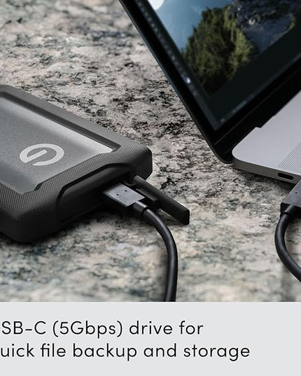 SanDisk Professional 2TB G-Drive ArmorATD - Rugged, Durable Portable External Hard Drive HDD, USB-C, USB 3.2 Gen 1 - SDPH81G-002T-GBA1D