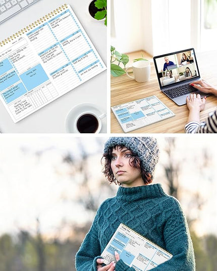 Weekly Planner Notepad Undated Weekly Schedule Planner To Do List Notebook Goals Planning Pad Habit Tracker Journal for Man & Women,52 Weeks (8.5x11")