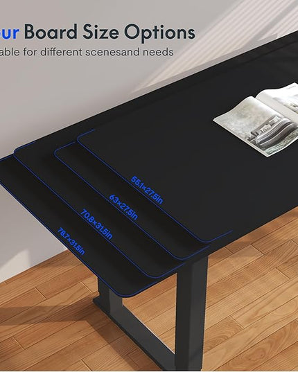 SANODESK 4-Leg Standing Desk, Electric Height Adjustable Desk with Memory Presets for Home Office, Stand up Desk Computer Workstation, 78x32 Inches Black