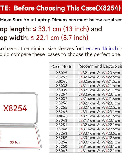 Smatree Hard EVA Protective Sleeve Case Compatible for 14 inch Lenovo Slim 7 Pro X Laptop Notebook Bag (X8254)