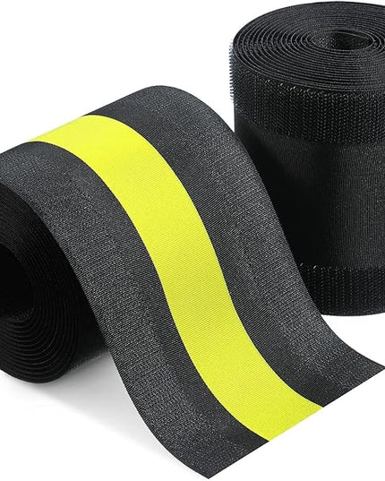 WILLBOND Carpet Cord Cover Cable Protector Floor Cover Cable Protector Management Only for Commercial Office Carpet(19.69 ft,Black and Yellow)