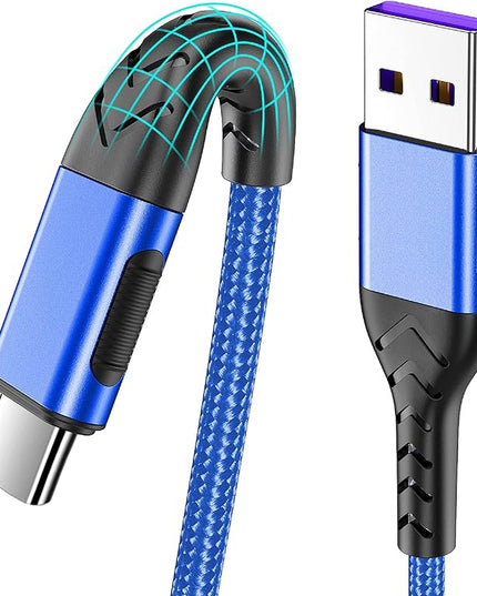 Durcord USB C Cable, Upgarded 2Pack 3ft Fast Charging USB Type C Charging Cord Cable, 3 Foot Type C Charger Nylon Braided USB Cable Compatible Compatible with iPhone 15/Pro/Plust/Max/Samsung-Blue