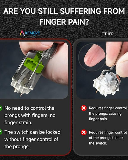 KEMOVE P10-V1 4-Claw Switch & Keycap Puller for Mechanical Keyboards - Ergonomic Pain-Free Design, 304 Stainless Steel Omni-Directional Tool for Effortless Switch/Keycap Removal