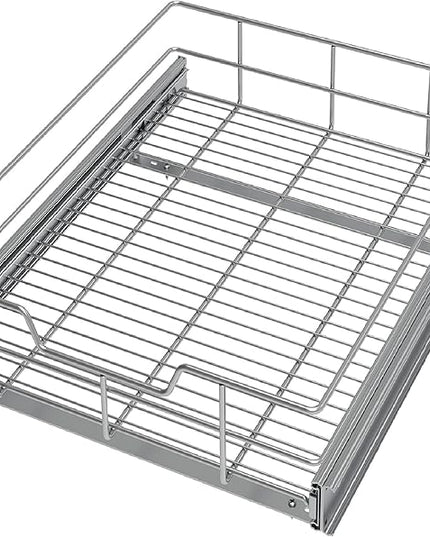 Pull Out Cabinet Organizer 14" W X 22" D, Slide Out Drawers For Kitchen Organizers and Storage, Pull Out Drawers For Cabinets Capacity Heavy Duty Caddy, Cabinet Shelves Chrome-Plated, Bathroom Pantry