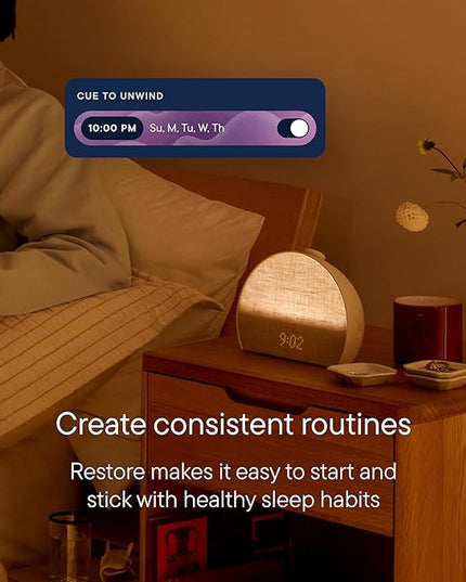 Hatch Restore 3 Sunrise Alarm Clock, Sound Machine, Smart Light (Cocoa) - White Noise, Screen-Free Sleep Routine