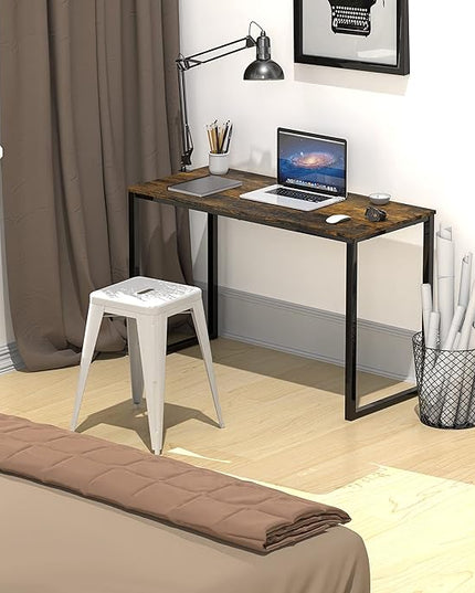 SHW Mission 32-Inch Home Office Computer Desk, Rustic Brown