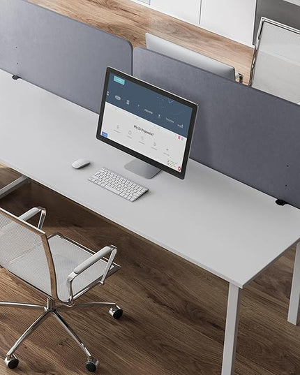 Progressive Desk Privacy Acoustic Panel 47″ - Desk Divider - 47 Inch Sound Proof Dividers - Dark Gray