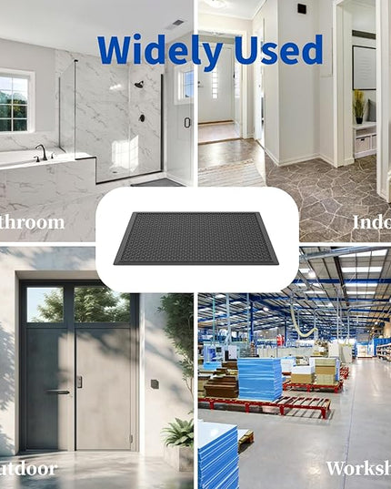 36"×24" Heavy Duty Commercial Rubber Mat,Non-Slip, Grease Resistant Bubble Anti Fatigue Mat Use for Commercial Kitchen, Ramp, Pool, Restaurant, Garage(4 PCS)