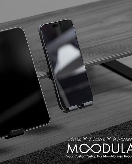 Moodular Add-ons Phone Stand [Accessory Only - Requires Moodular Wooden Monitor Stand Slide Rails for Use] Black MSA-PS