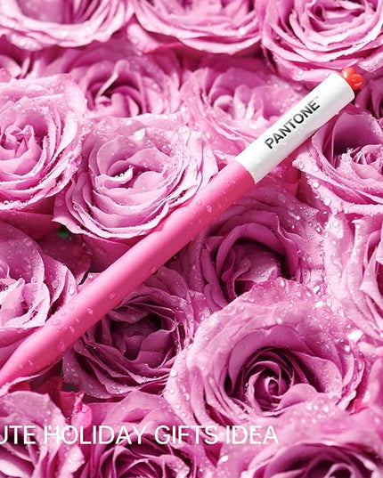 Kaco FIRST Gel Pens 2 Pieces with Black Ink, 0.5 mm Fine Point, Smooth Writing Experience, Aesthetic Cute Stationery for Journaling, Note Taking Pens (2001 Fuchsia Rose)