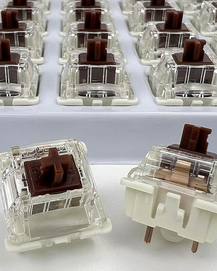 Gateron Tactile G Pro 3.0 Brown Keyboard Switches,RGB 3-pins Pre-lubed for Gaming Mechanical Keyboard (Brown,108PCS)