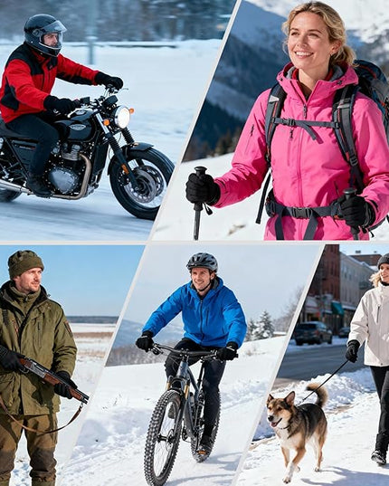 Dr.Warm Heated Gloves for Men Women,Rechargeable Battery Heated Work Gloves with Touchscreen Anti-Slip,Thin Thermal Hand Warmer for Outdoor Riding Cycling Running