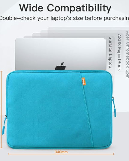 JETech Laptop Sleeve for 13-14Inch MacBook Air/Pro (M5/M4/M3/M2/M1) 2020-2025, 13-13.6 Inch Notebook, Waterproof Shock Resistant Bag Case with Accessory Pocket (Blue)