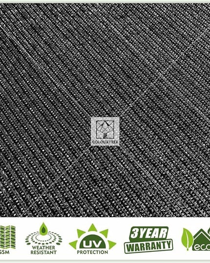 ColourTree Customized Size 6' Black and White Fence Screen Privacy Screen Heavy Duty Cable Zip Ties Included