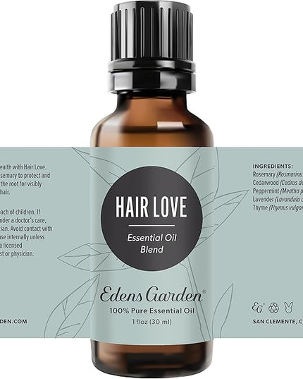 Edens Garden Hair Love Essential Oil Blend- 100% Pure Premium Grade, Undiluted, Natural, Therapeutic, Aromatherapy, The Best for Skin, Hair, Face 30 ml (1 fl oz)