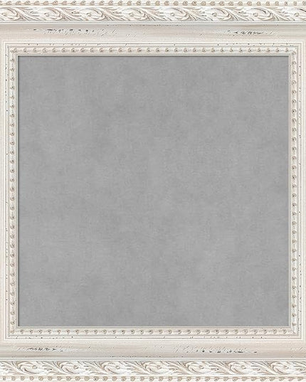 Amanti Art White Framed Magnetic Board 22x22 Small Vision Board for use with Magnets, 100% Metal Sheet to Display Items as Office Decor or for Home Organization in mudroom, Kitchen or Kids Room