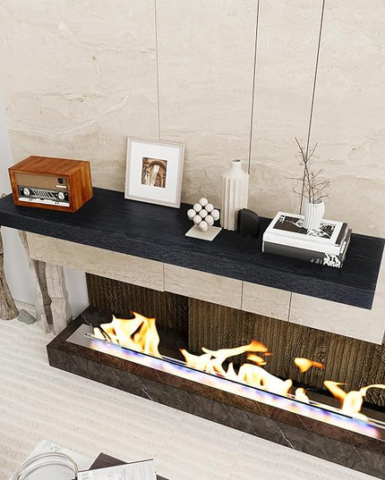 Black Floating Shelves 48 Inch Long, 12 Inch Deep Floating Shelves for Wall, 48 x 12 Large Wall Shelves for Home Storage & Display, 2" Thicked Floating Shelf for Bedroom, Living Room, 1 Pack