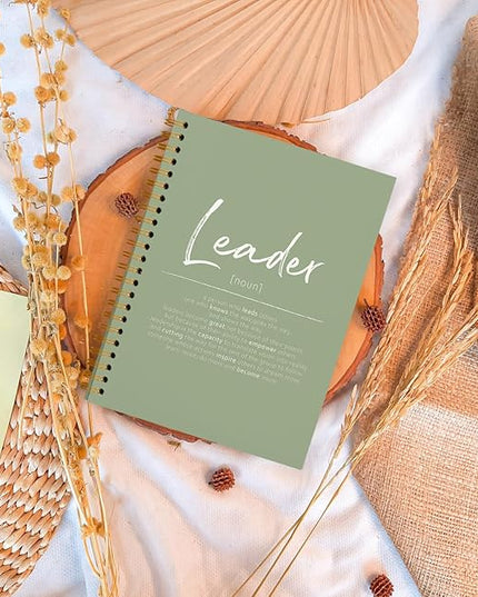 OXW Sage Green Notebooks for Work, Leadership Gifts Notebook Journal for Writing Meeting Office Note Taking, Thank You Appreciation Gifts for Women Men Leader Mentor Boss Manager, 5.5"x8.3"