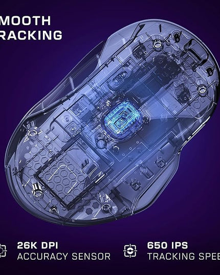 Turtle Beach Kone II Air Wireless RGB Gaming Mouse, 350-Hr Rechargeable Battery, 26000 DPI Optical Sensor, 100M Click Optical Switches, 21 Customizable Inputs, Ergonomic, 4D Scroll Wheel– Arctic White