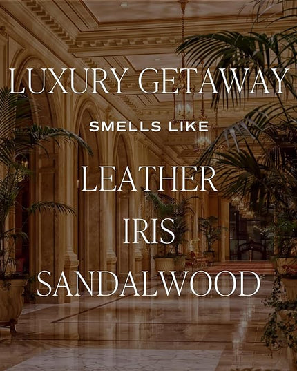 Sweet Water Decor Luxury Getaway Reed Diffuser Set - Room Diffuser with Leather, Amber & Musk Scent - Reed Diffuser for Bathroom Lasts for 4 Months - Home Diffuser with Premium Fragrance Oils